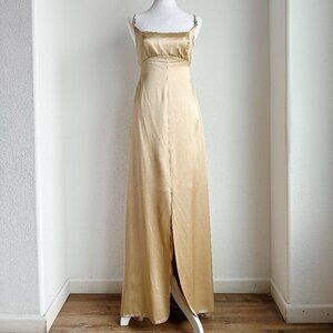 Elegant Gold Maxi Dress